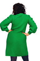 Svea dress Äng - Pea green knitted in organic cotton