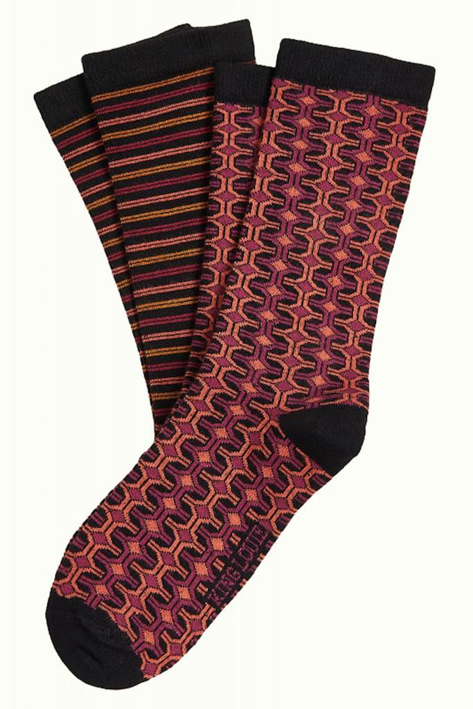 Socks 2-Pack Savile Wild Fuchsia
