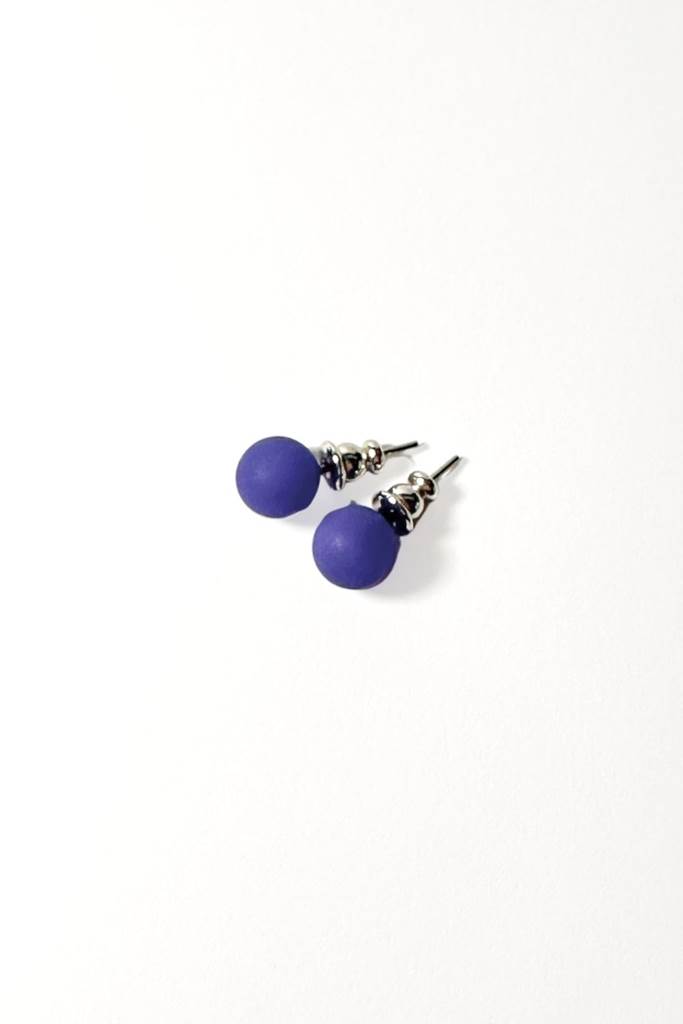 Earrings resin pluppar Lavendel