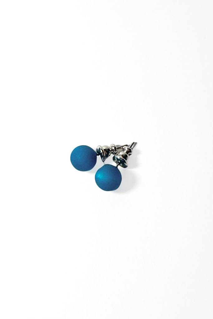 Earrings resin pluppar petrol