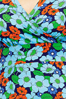 Britta jumpsuit Humlesurr Blå - Blue printed jumpsuit