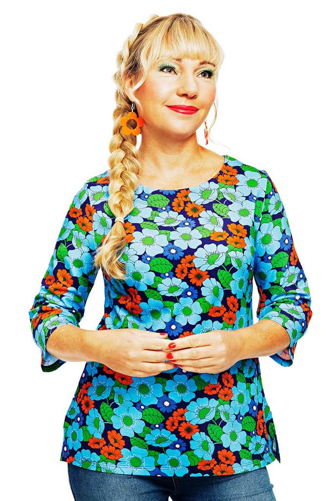 Vendela top Humlesurr Blå