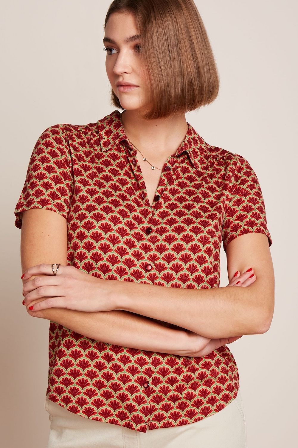 Maisie blouse True red