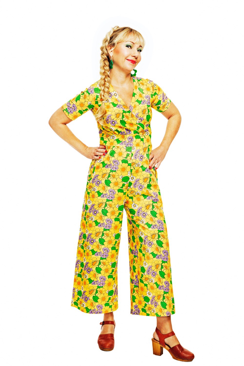 Britta byxdress Humlesurr Gul
