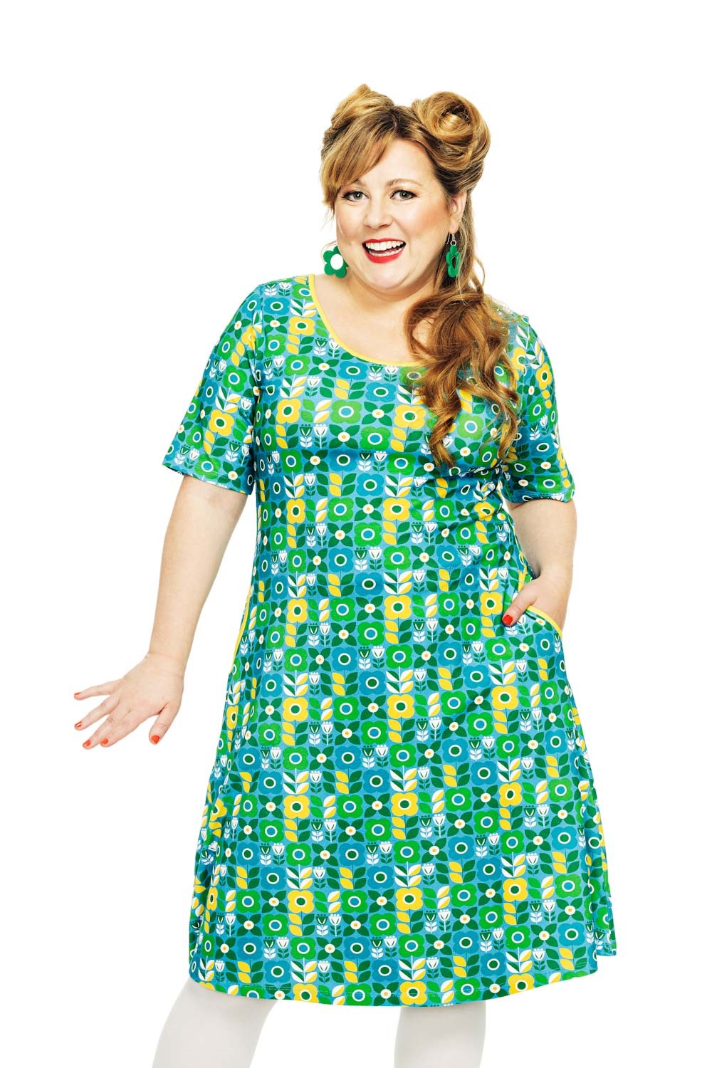 Magda dress Ängsmark Turkos