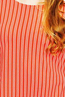 Anita top Ranka - orange white stripe long top