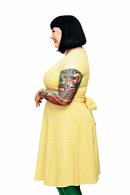 Hilda dress Randig Gul
