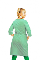 Doris dress Randig Grön