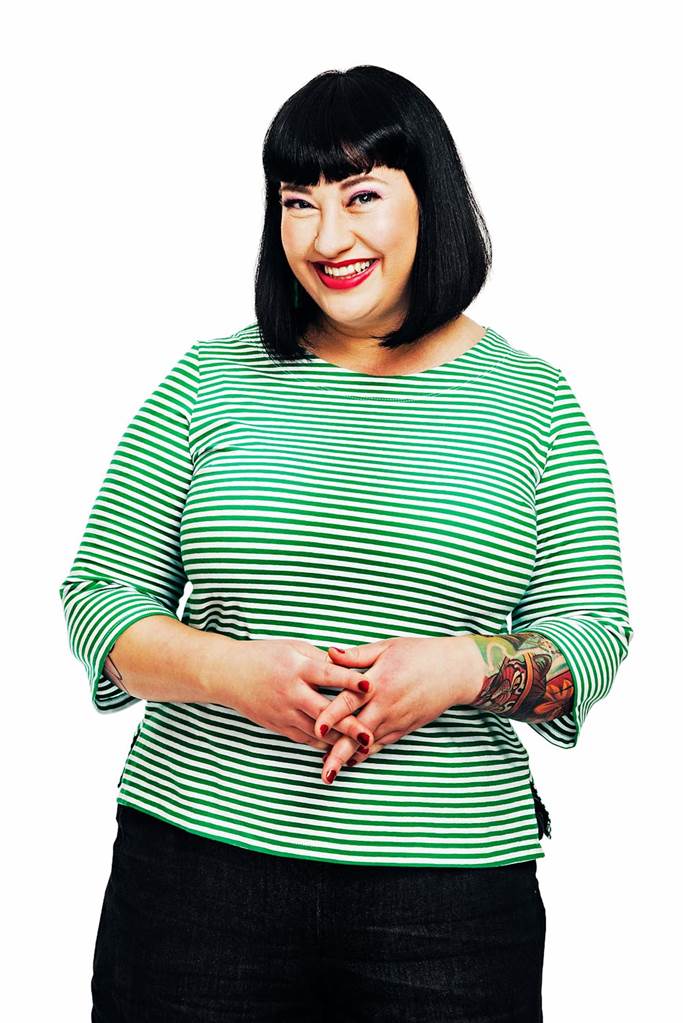 Vendela top Randig Grön