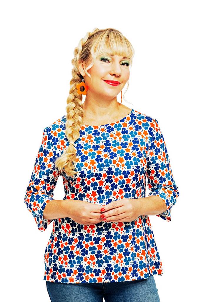 Vendela top Klöver Orange