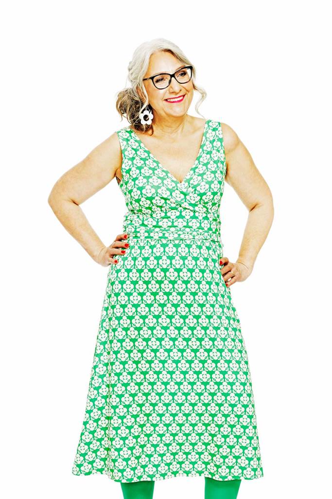 Anna dress Spaljé Grön