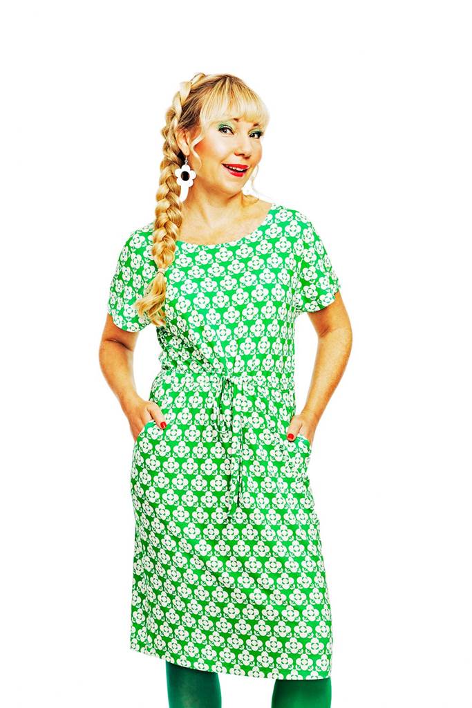 Bella dress Spaljé Grön