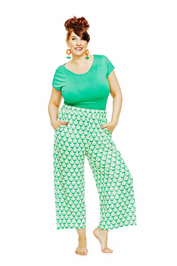 Molly trousers Spaljé Grön