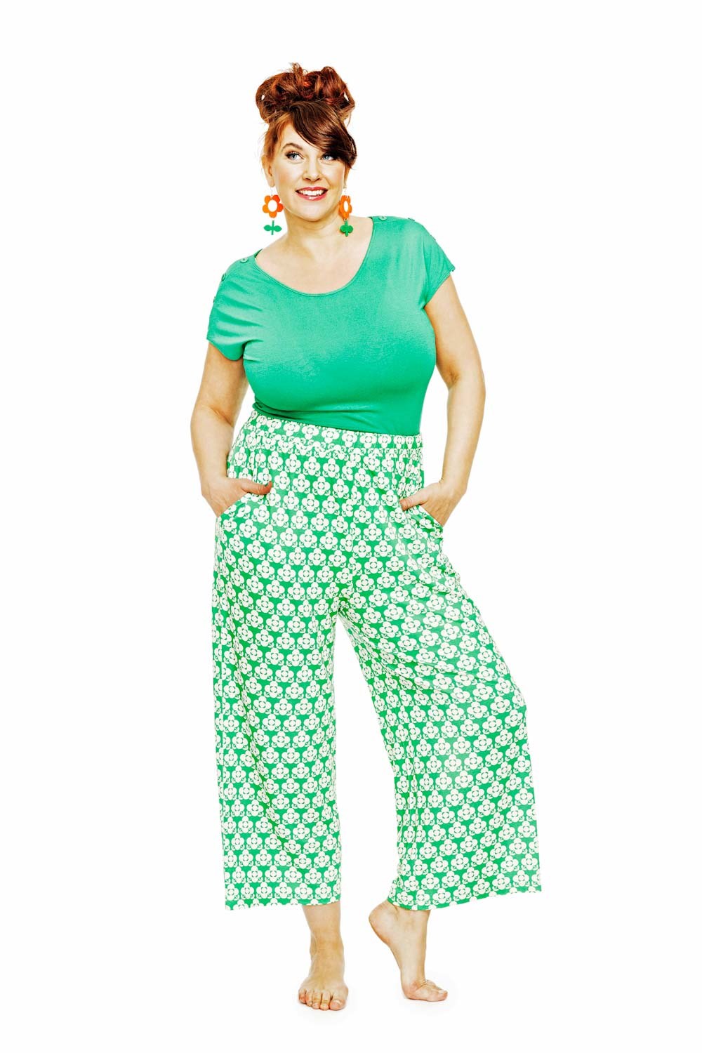 Molly trousers Spaljé Grön
