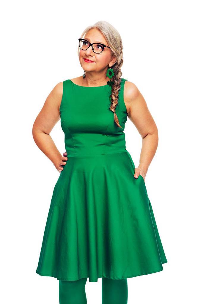 Saga dress Gräs