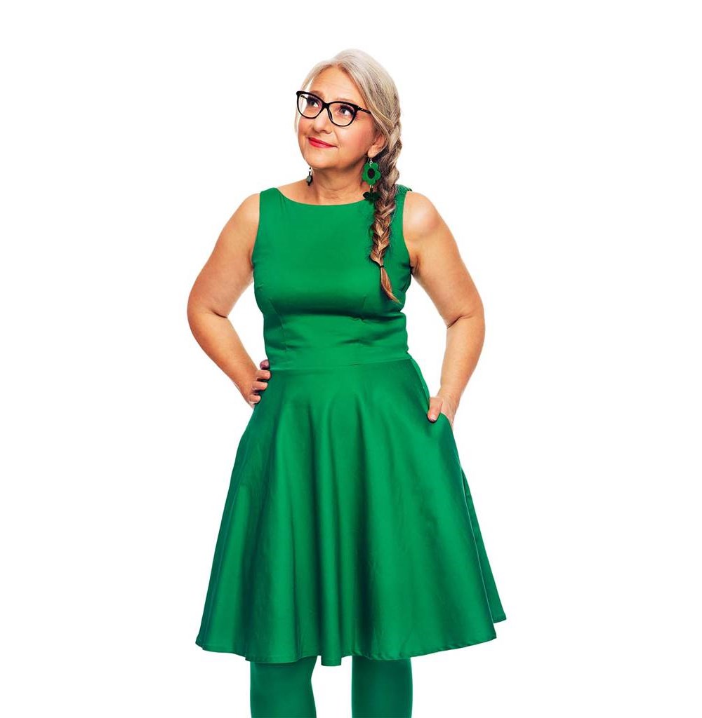 Saga dress Gräs