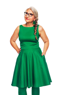 Saga dress Gräs