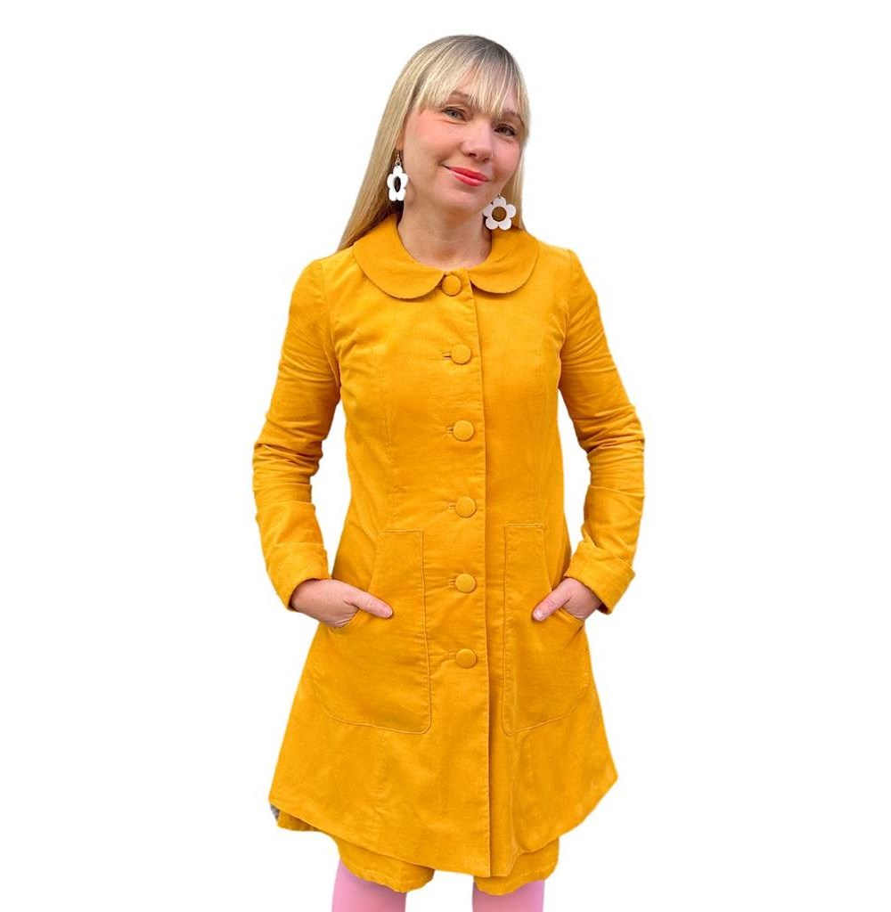 Berit coat Manchester Senap