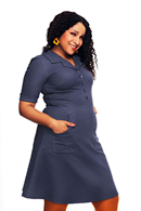 Monica dress Jeans 70s shirt dress - denim blue