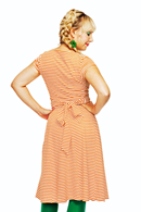 Hilda klänning Randig Orange