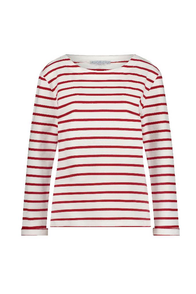 Terry sweater stripe red