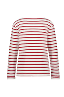 Terry sweater stripe red
