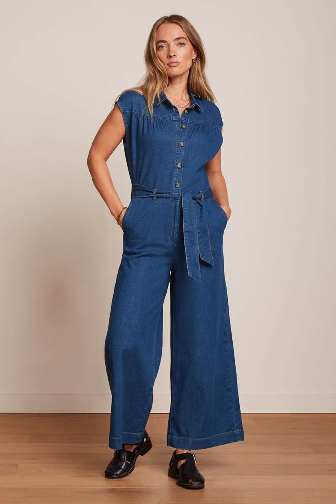 Amy byxdress denim blue