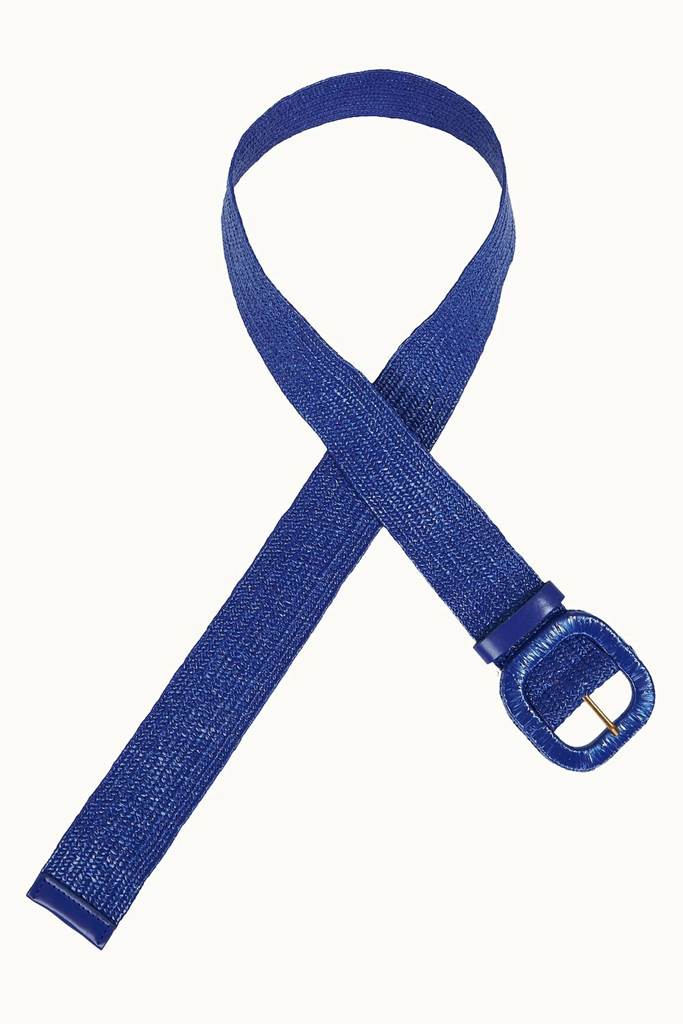 Raffia bälte Blue