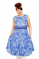 Malin dress Sjögräs Blue lyocell dress