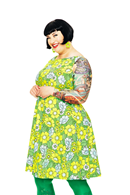 Saga dress Humlesurr Lime