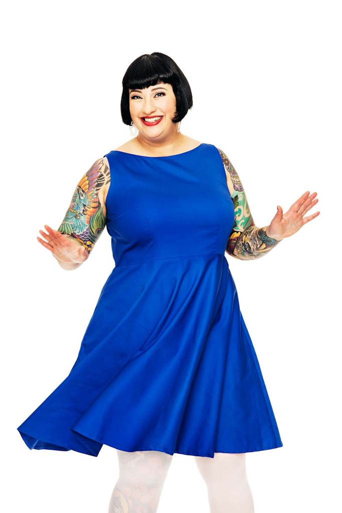 Saga dress Blåsippa