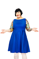 Saga dress Blåsippa