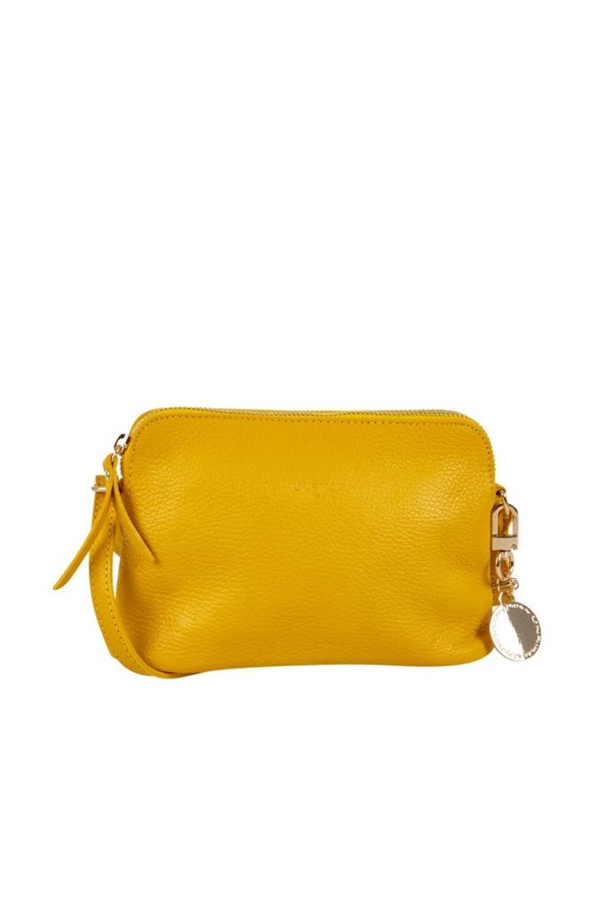 Handbag skinn Gul
