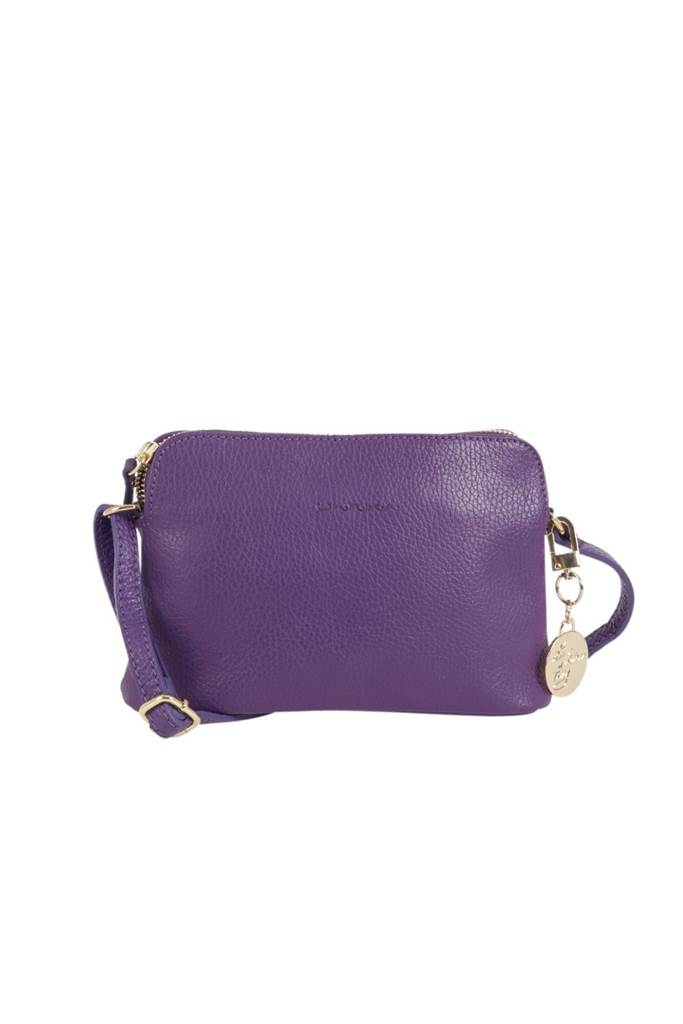 Handbag skinn Lila