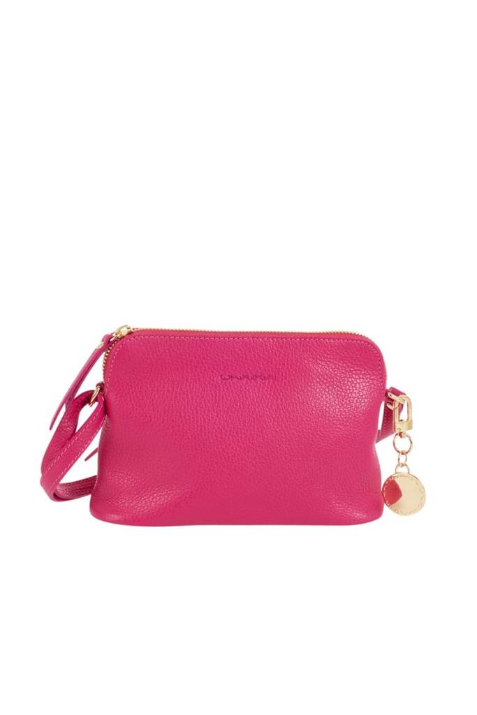 Handväska skinn Cerise