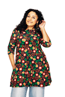 Anita tunic hassel rooibos - organic cotton jersey