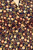 Anna-Klara dress Hassel Gold - Black printed wrap dress in viscose