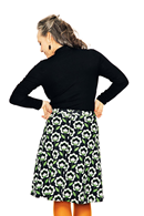 Sonja skirt Retroblom svart