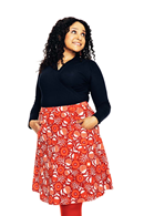 Sonja skirt Hassel röd