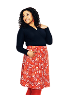 Sonja skirt Hassel röd