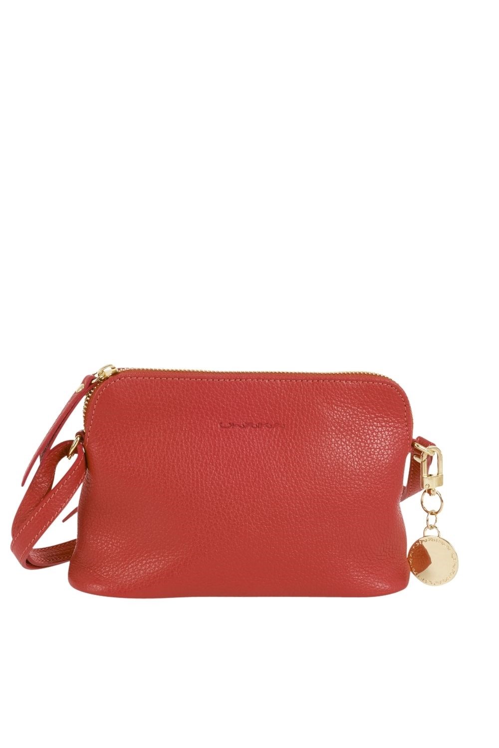 Handbag skinn Röd