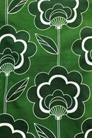 Doris klänning Retroblom Grön - mönstrad blommig