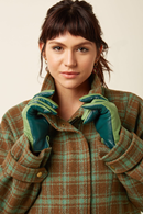 Skinnhandskar pine green