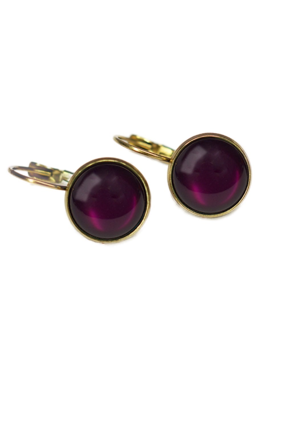 Earrings Dots Deep violet