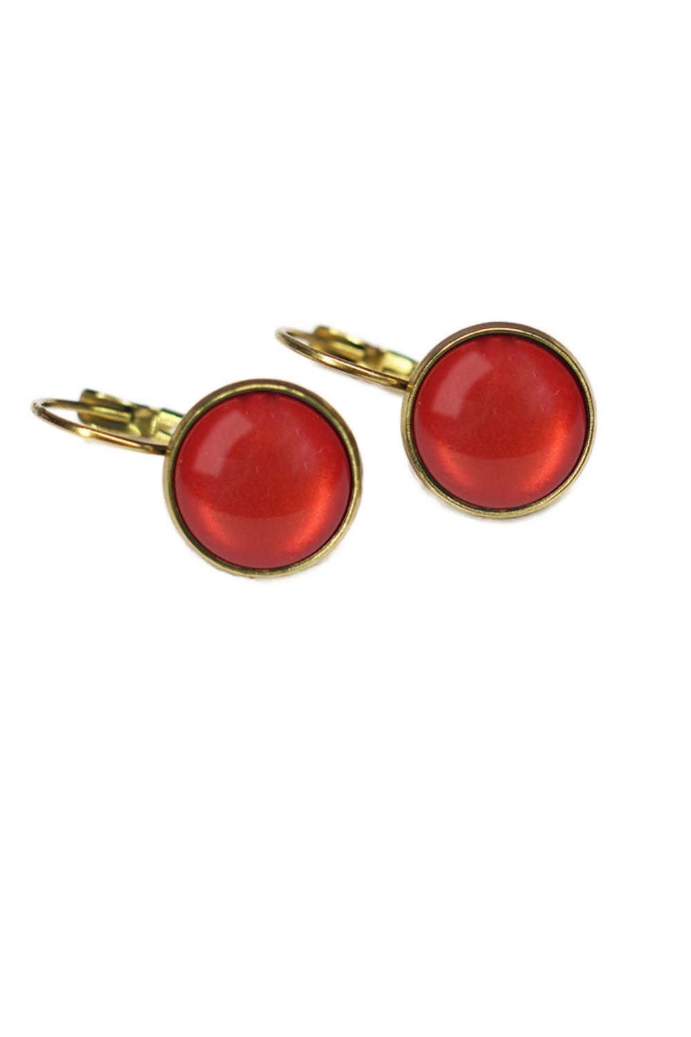 Earrings Dots Risky red