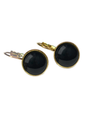 Earrings Dots Shiny black