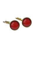 Earrings Dots Spiced red
