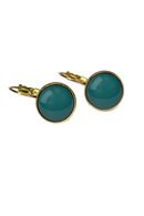 Earrings Dots Teal