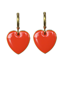 Earrings Hearts tangerine