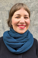 Knitted scarf mörkblå